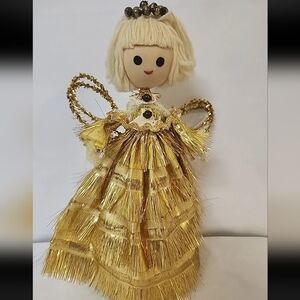 Vintage Kitschy Angel Tree Topper MCM Christmas